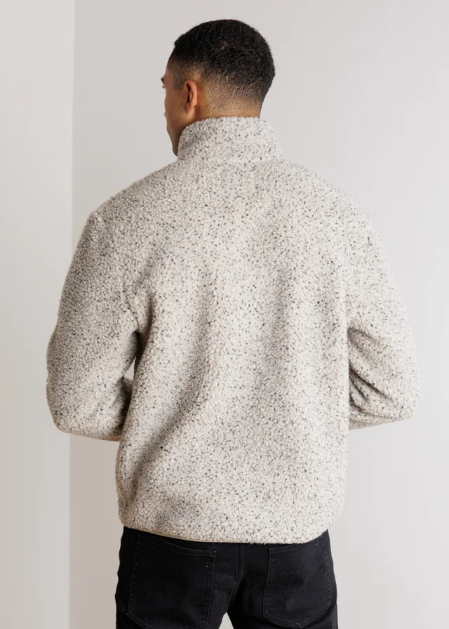 Tokyo Laundry Beige Oversized Funnel Neck Fleece