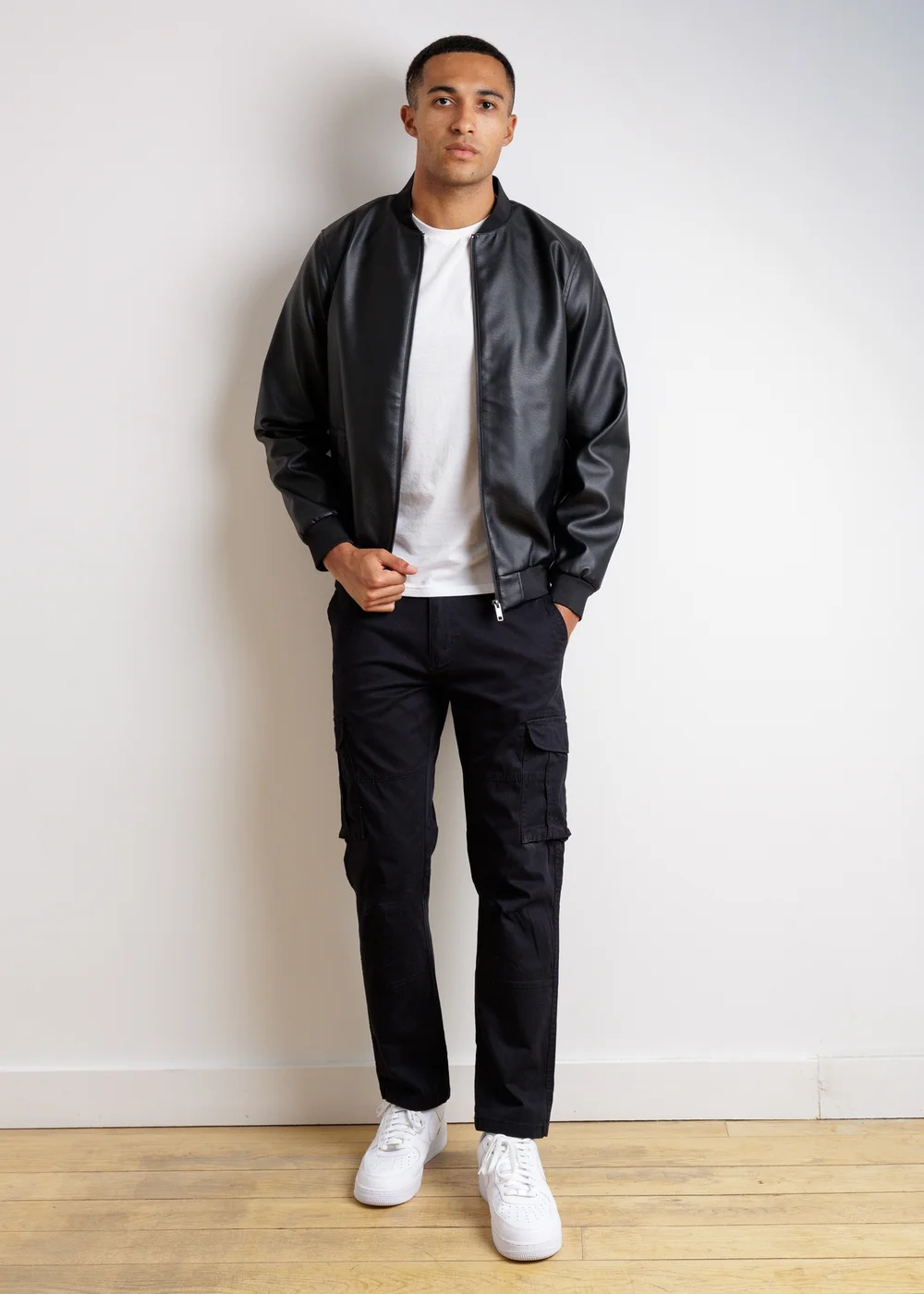 Tokyo Laundry Black Bomber Jacket with Zip Fastening - XL Image 3