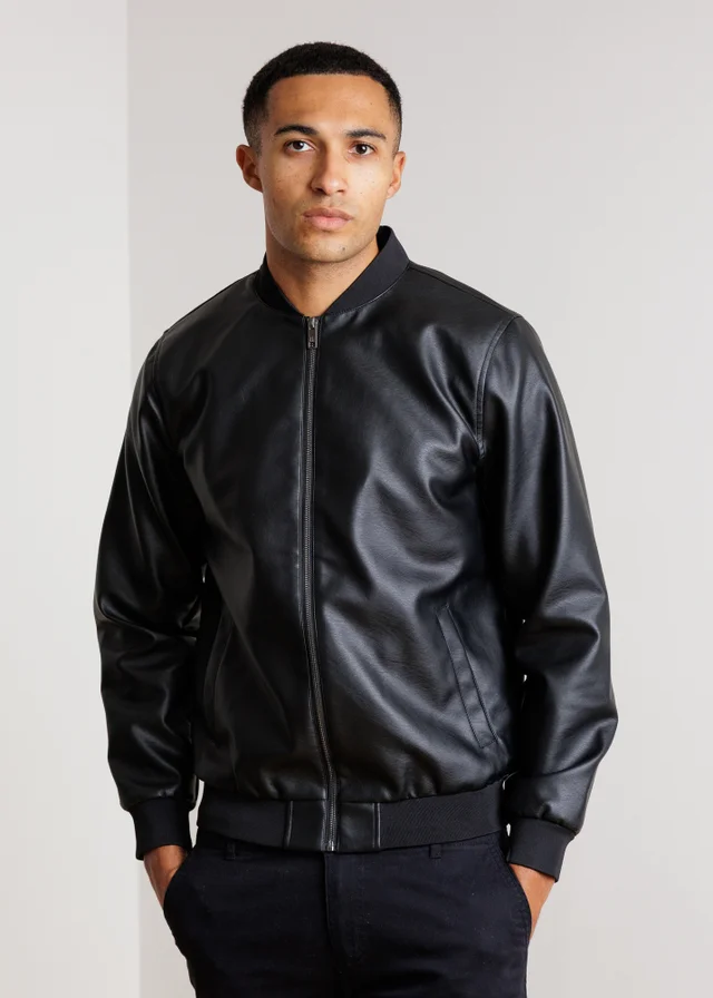 Tokyo Laundry Black Bomber Jacket with Zip Fastening
