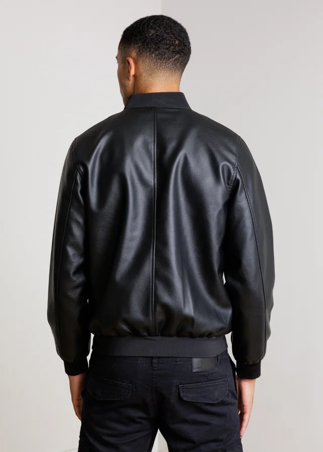 Tokyo Laundry Black Bomber Jacket with Zip Fastening