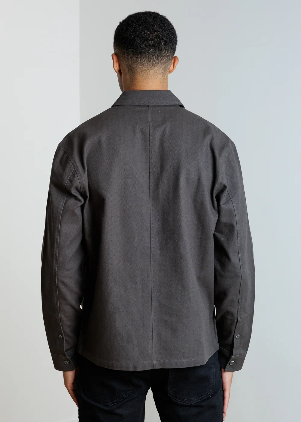 Tokyo Laundry Grey Herringbone Twill Overshirt - XL Image 2