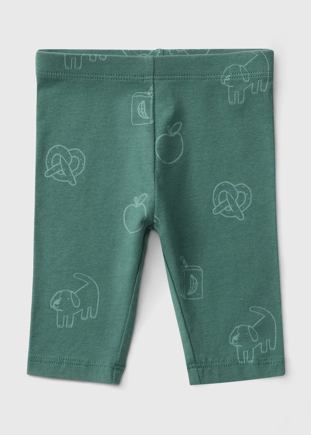 Baby Green Snack Print Leggings (0-23mths) - Up to 1 Month Image 1