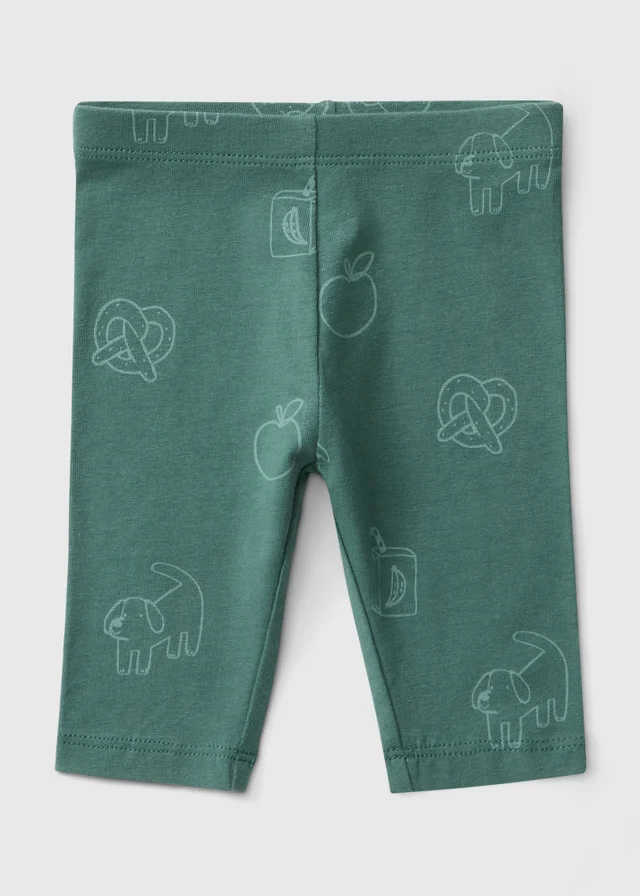 Baby Green Snack Print Leggings (0-23mths)