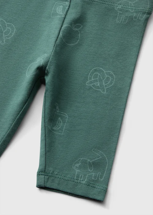 Baby Green Snack Print Leggings (0-23mths) - Up to 1 Month Image 2