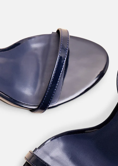 Public Desire Selene Navy Patent Curved Heels Barely There - 5 Image 4