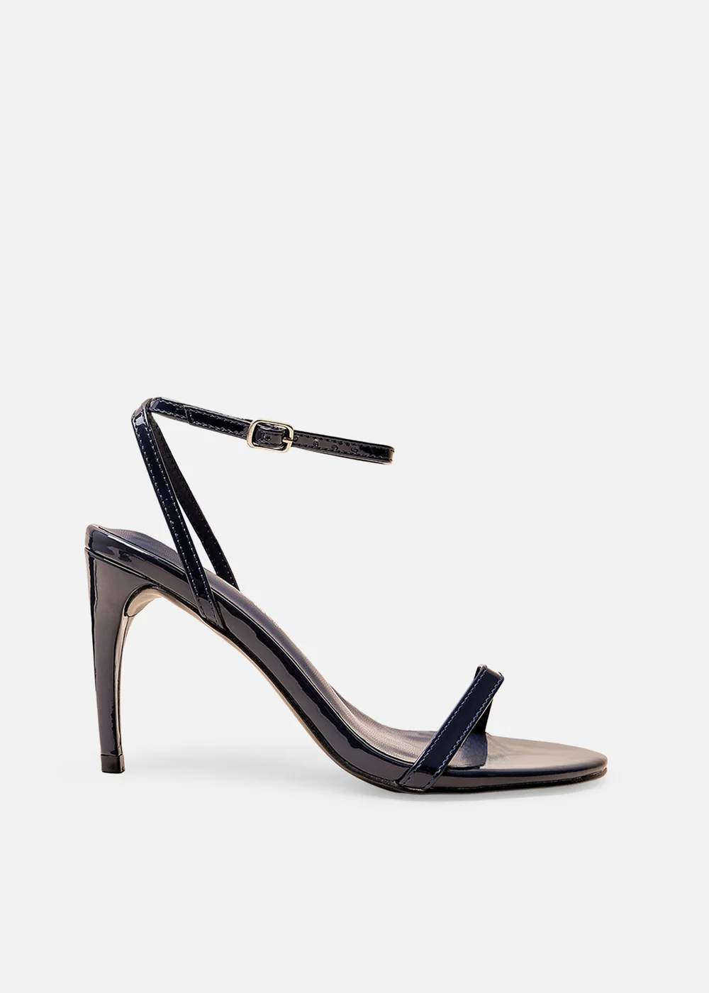 Public Desire Selene Navy Patent Curved Heels Barely There - 5 Image 1