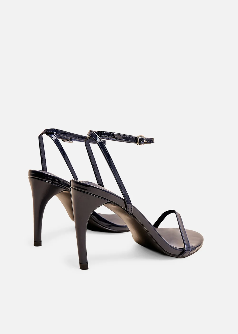 Public Desire Selene Navy Patent Curved Heels Barely There - 5 Image 3