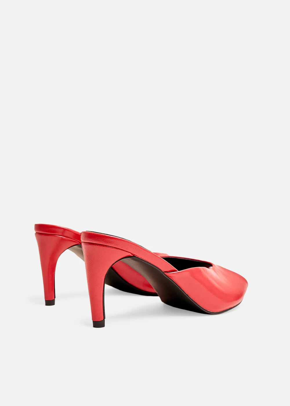 Public Desire Stessy Red Peep Toe Curved Mid Heels - 5 Image 3