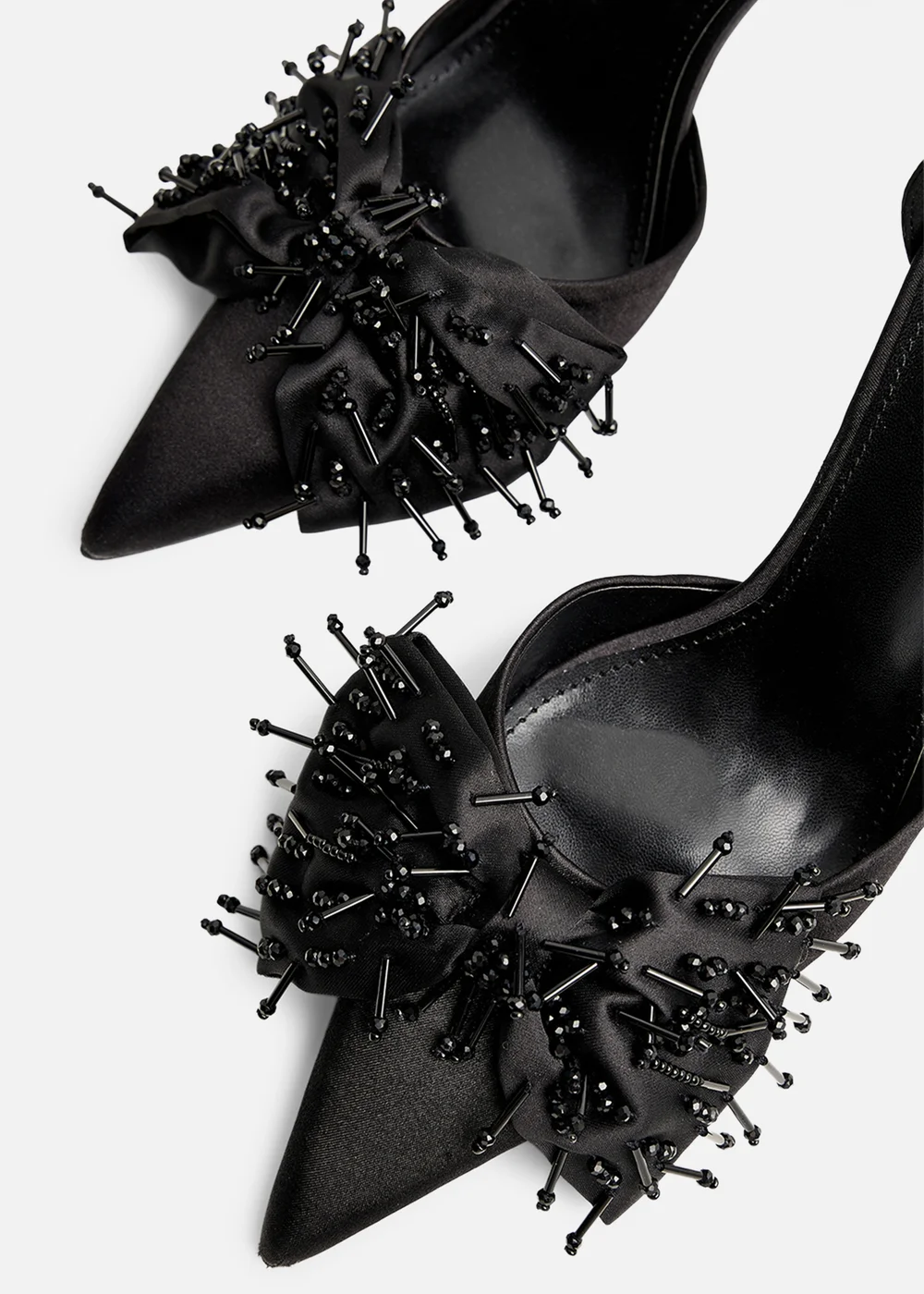 Public Desire Verde Black Ankle Strap Bow Detail High Heels - 7 Image 4