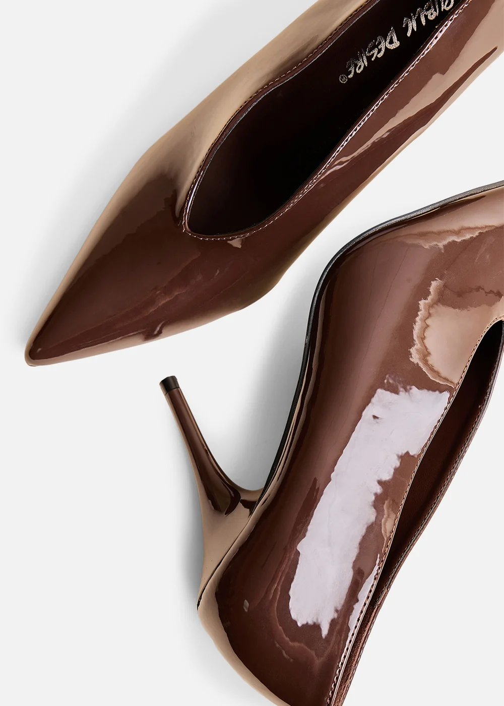 Public Desire Sedona Brown Patent Court High Heels - 7 Image 4