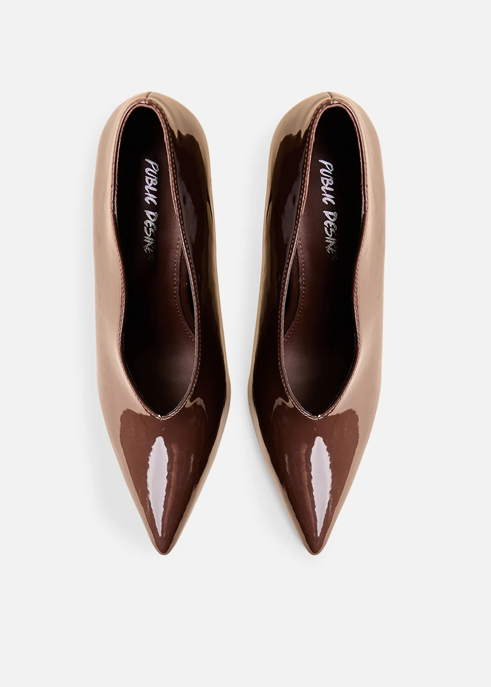 Public Desire Sedona Brown Patent Court High Heels - 7 Image 2