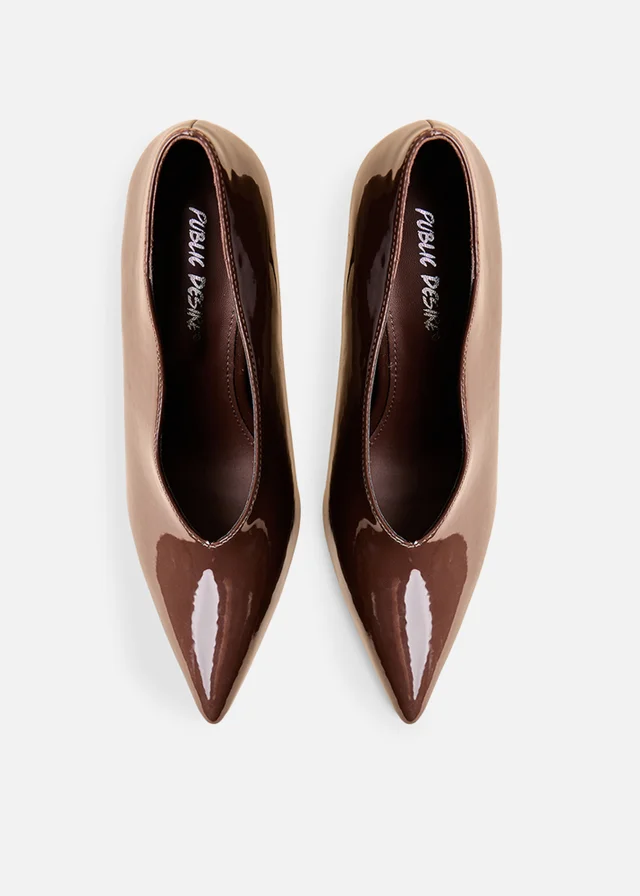 Public Desire Sedona Brown Patent Court High Heels