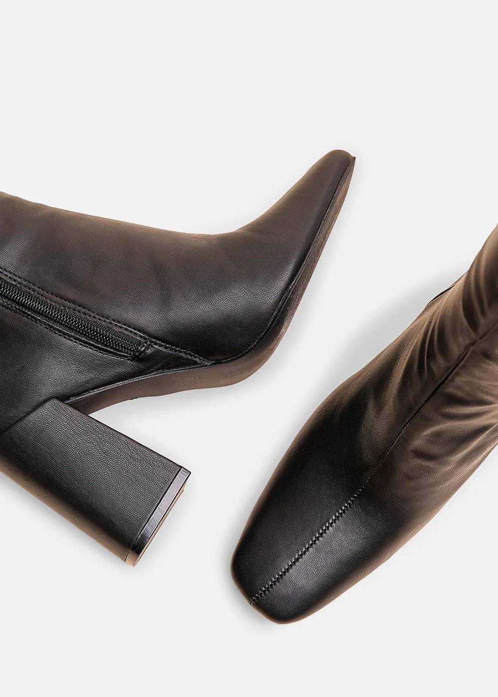 Public Desire Apology Black Pu Knee High Block Heel Boots - 8 Image 4