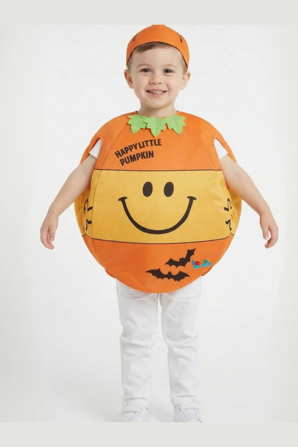 Vanilla Underground Mr. Men Unisex Kids Orange Happy Pumpkin 2 Piece Costume (2-4 Years) - 2-3 Yrs Image 2