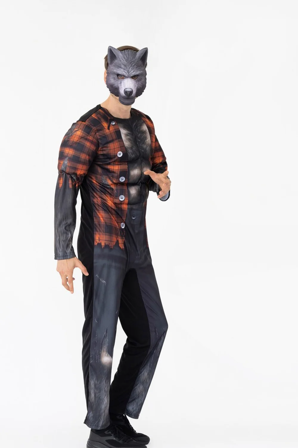 Vanilla Underground Mens Grey Werewolf 2 Piece Costume - S/M Image 2