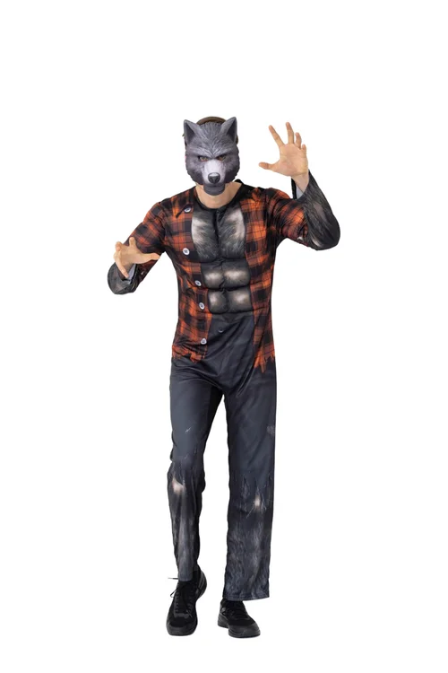 Vanilla Underground Mens Grey Werewolf 2 Piece Costume - S/M Image 1