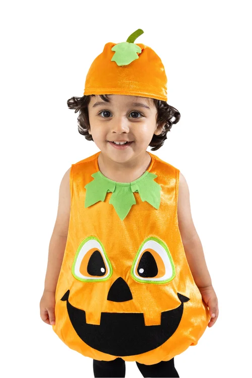 Vanilla Underground Unisex Kids Orange Pumpkin 2 Piece Costume (2-6 Years) - 3-4 Yrs Image 1