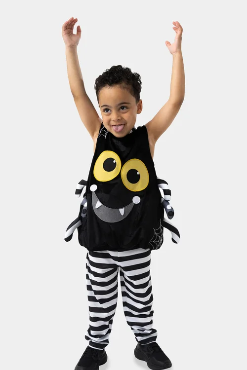 Vanilla Underground Unisex Kids Black Spider 2 Piece Costume (2-6 Years) - 4-6 Yrs Image 2