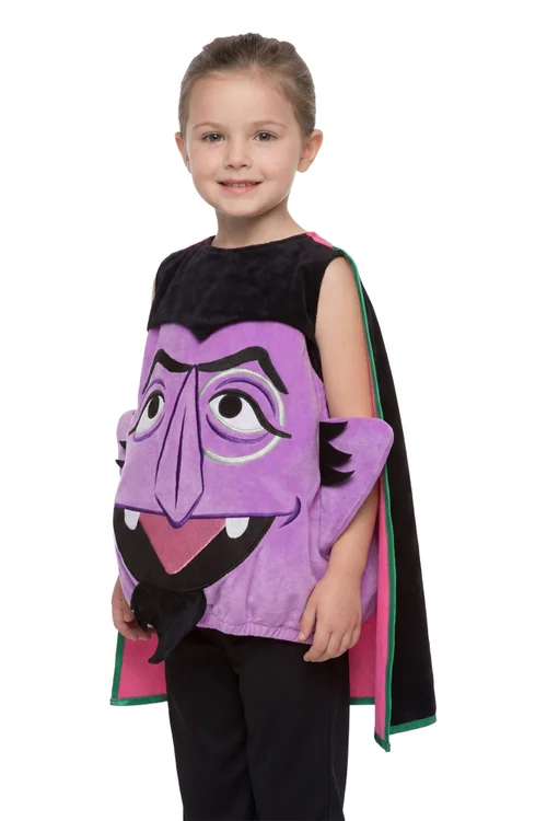 Vanilla Underground Sesame Street Unisex Kids Purple The Count 2 Piece Costume (3-6 Years) - 4-6 Yrs Image 1