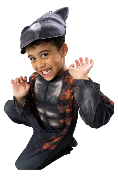 Vanilla Underground Boys Grey Werewolf 2 Piece Costume (3-10 Years) - 8-10 Yrs Image 2