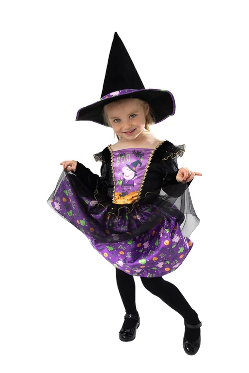 Vanilla Underground Peppa Pig Girls Black Witch 2 Piece Costume (1-6 Years) - 2-3 Yrs Image 1