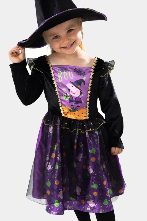 Vanilla Underground Peppa Pig Girls Black Witch 2 Piece Costume (1-6 Years) - 2-3 Yrs Image 2