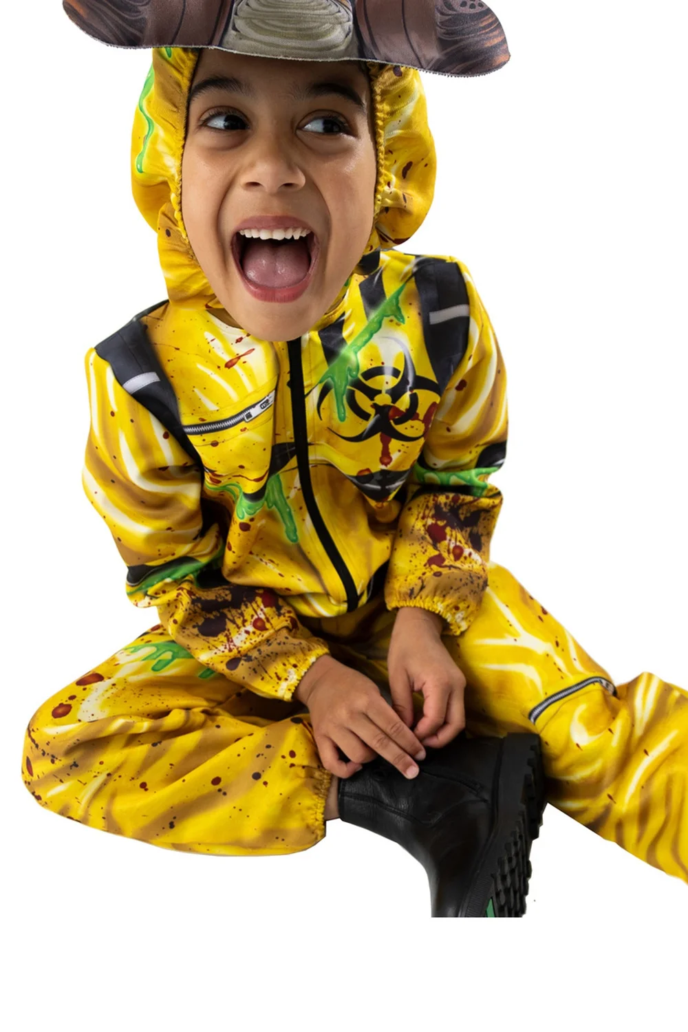 Vanilla Underground Unisex Kids Yellow Toxic Slime Zombie 2 Piece Costume (6-12 Years) - 10-12 Yrs Image 2