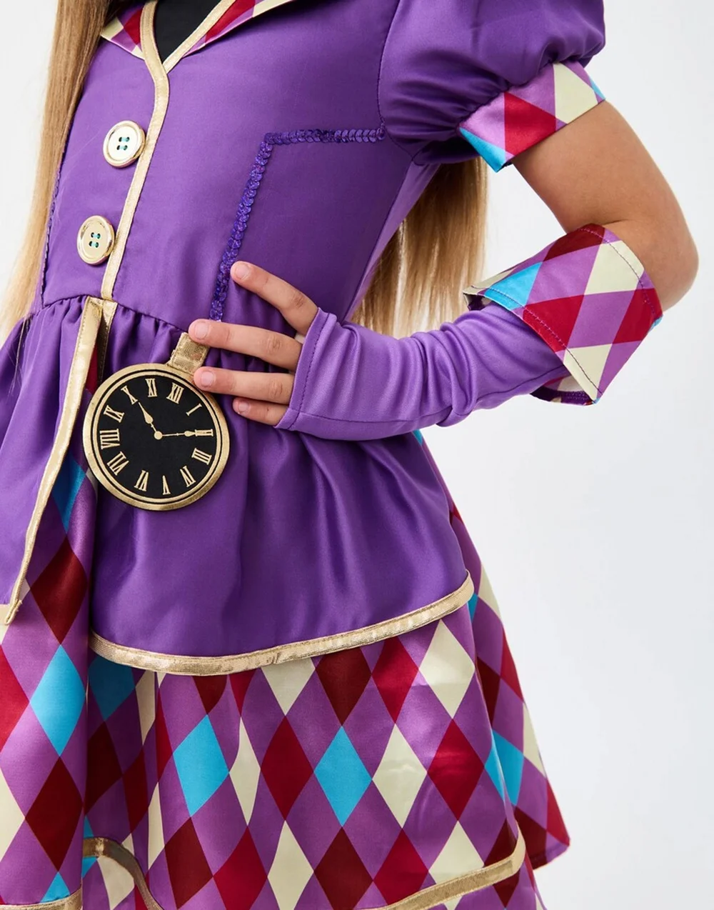 Vanilla Underground Girls Purple Miss Hatter 2 Piece Costume (4-8 Years) - 4-6 Yrs Image 5