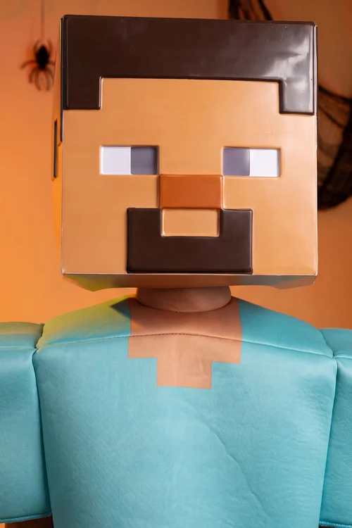 Vanilla Underground Minecraft Boys Turquoise Steve 2 Piece Costume (3-8 Years) - 5-6 Yrs Image 4