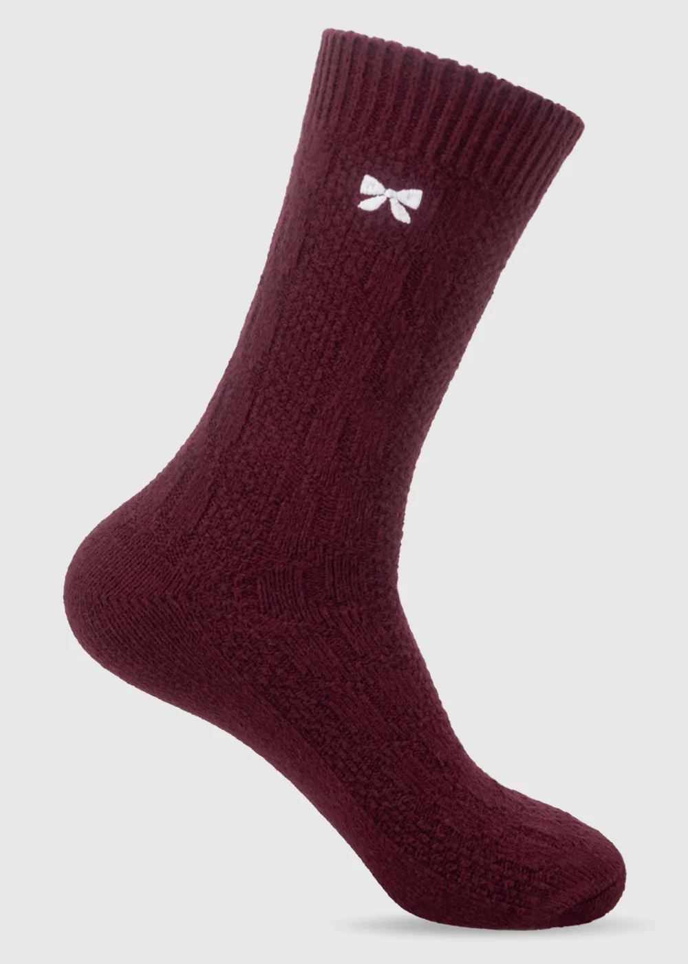 Totes 3 pack Burgundy/Cream/Grey Red Super Soft Ankle Socks - One Size Image 4