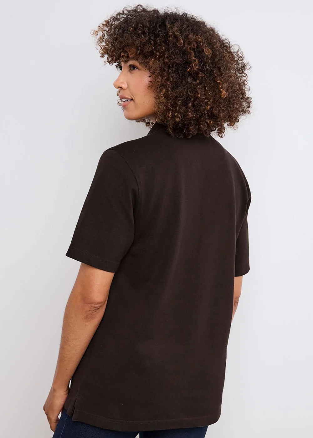 Cotton Traders Dark Chocolate Short Sleeve Polo Shirt - 3XL Image 2