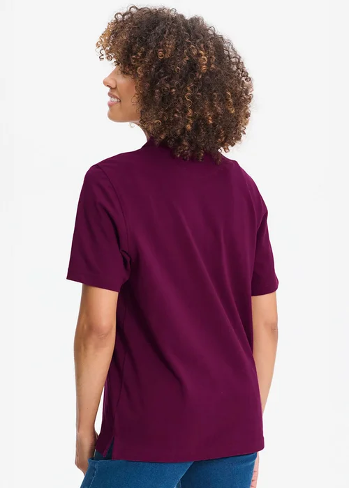 Cotton Traders Magenta Short Sleeve Polo Shirt - 4XL Image 2