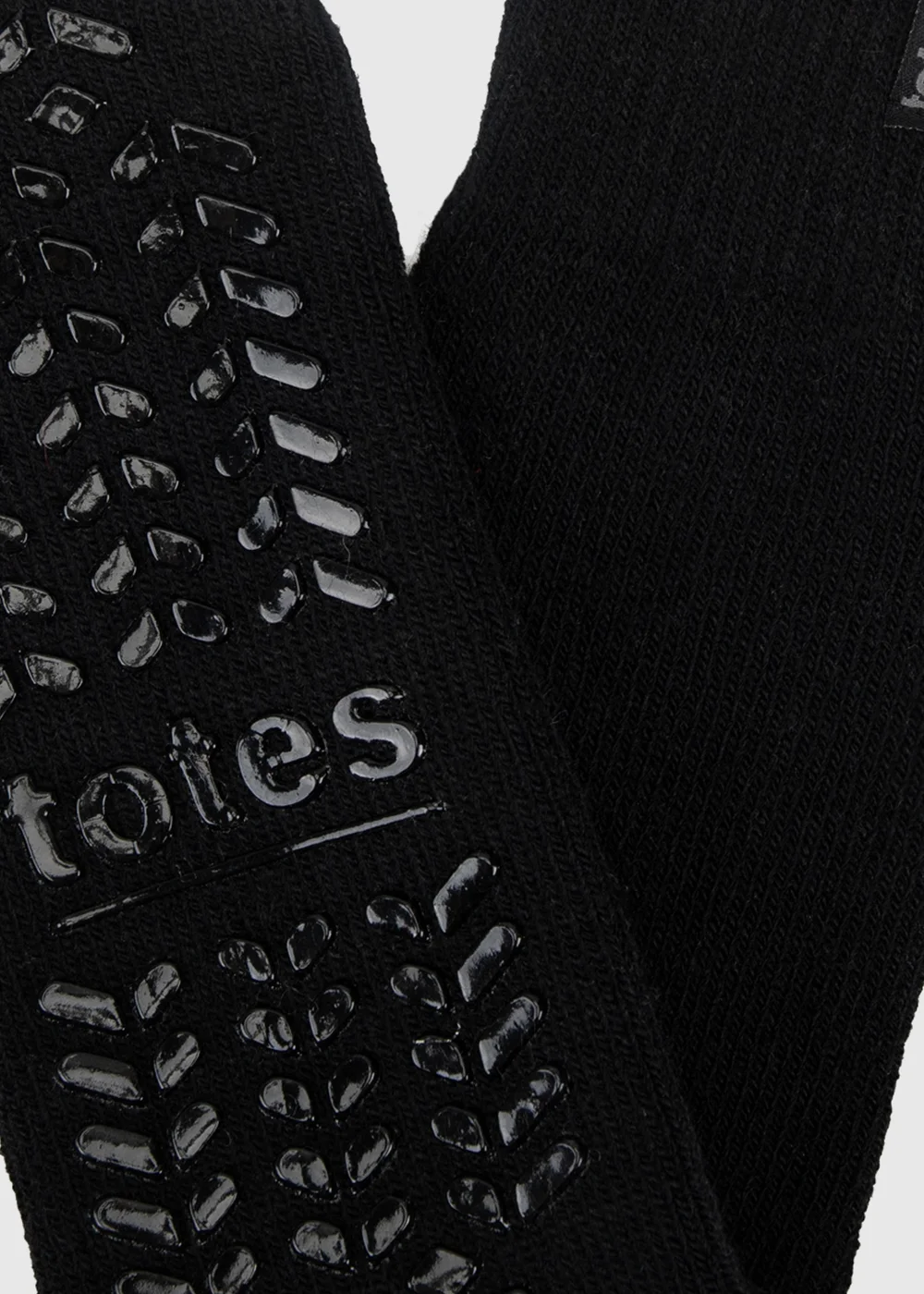 Totes Black Brushed Thermal Original Slipper-Sox - One Size Image 5