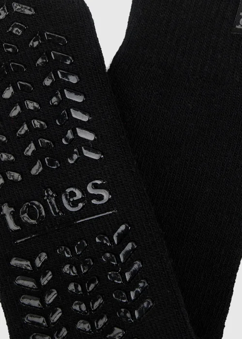 Totes Black Brushed Thermal Original Slipper-Sox - One Size Image 5