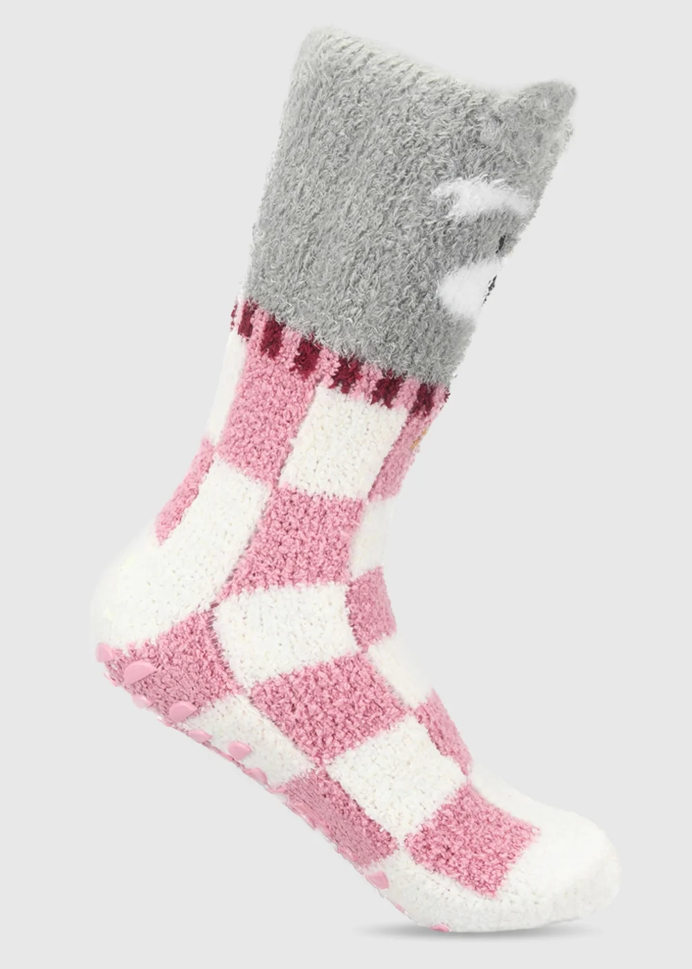 Totes Dog Pink Novelty Super Soft Slipper-Sox - One Size Image 4