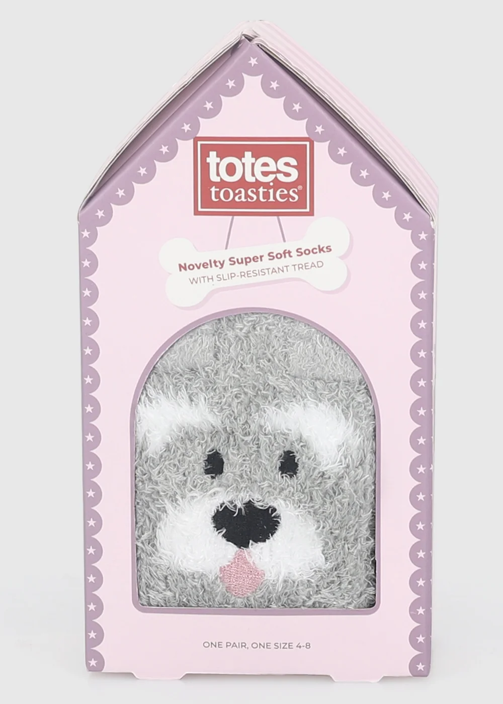 Totes Dog Pink Novelty Super Soft Slipper-Sox - One Size Image 6