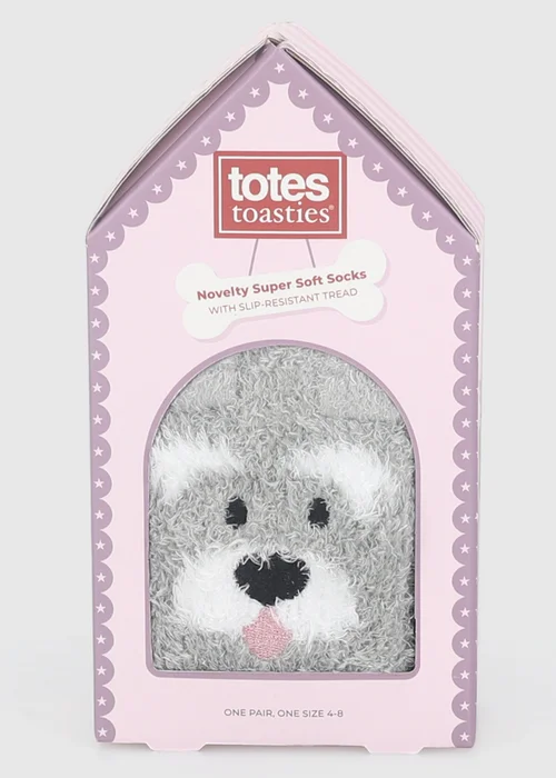Totes Dog Pink Novelty Super Soft Slipper-Sox - One Size Image 6