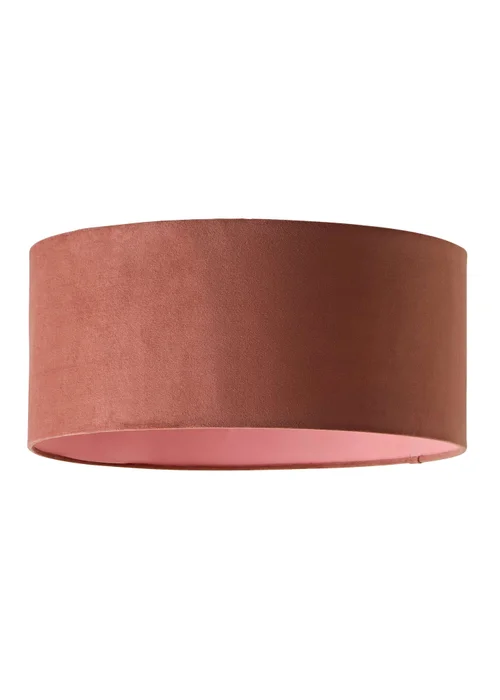 ValueLights Ashley Pink Velvet Squat Drum Shade - One Size Image 5