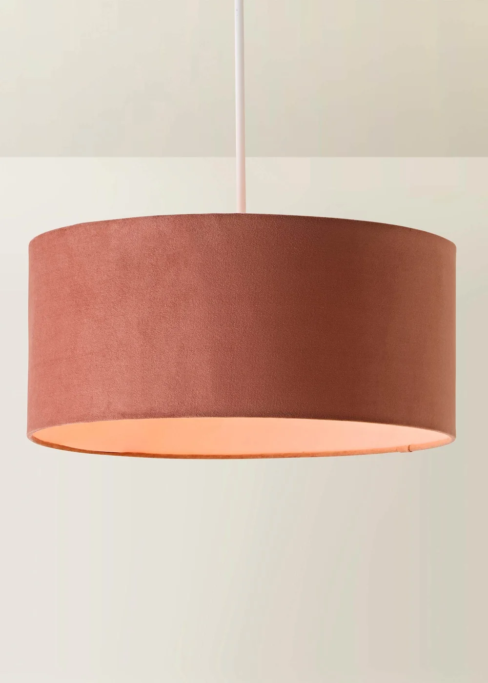 ValueLights Ashley Pink Velvet Squat Drum Shade - One Size Image 3