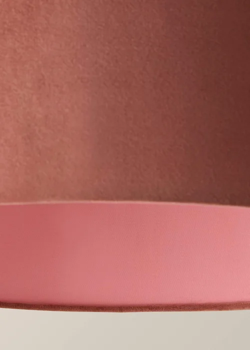 ValueLights Ashley Pink Velvet Squat Drum Shade - One Size Image 6