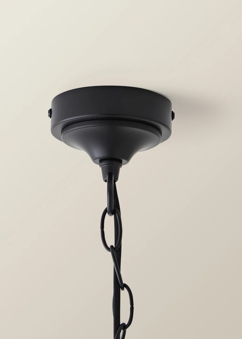 ValueLights Carmit Matte Black 3 Arm Fabric Shade Chandelier - One Size Image 6