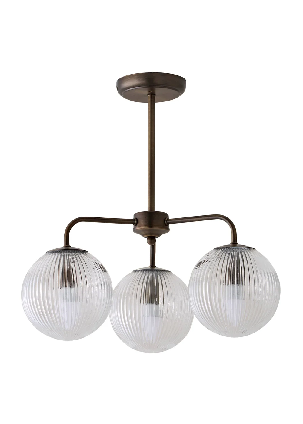 ValueLights Kempton Brushed Brass 3 Arm Chandelier (IP44) - One Size Image 5