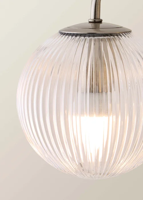 ValueLights Kempton Brushed Chrome 3 Arm Chandelier (IP44) - One Size Image 5