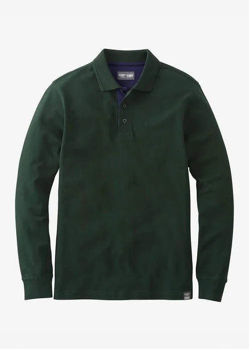 Cotton Traders Jewel Green Long Sleeve Polo Shirt - 2XL Image 4