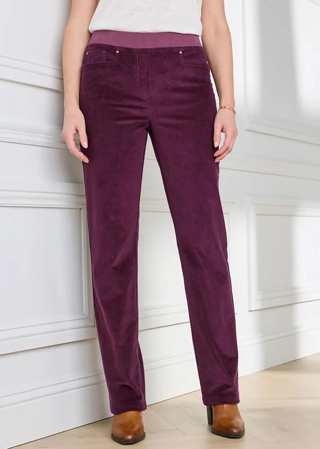 Cotton Traders Mulberry Premium Pull On Cord Trousers