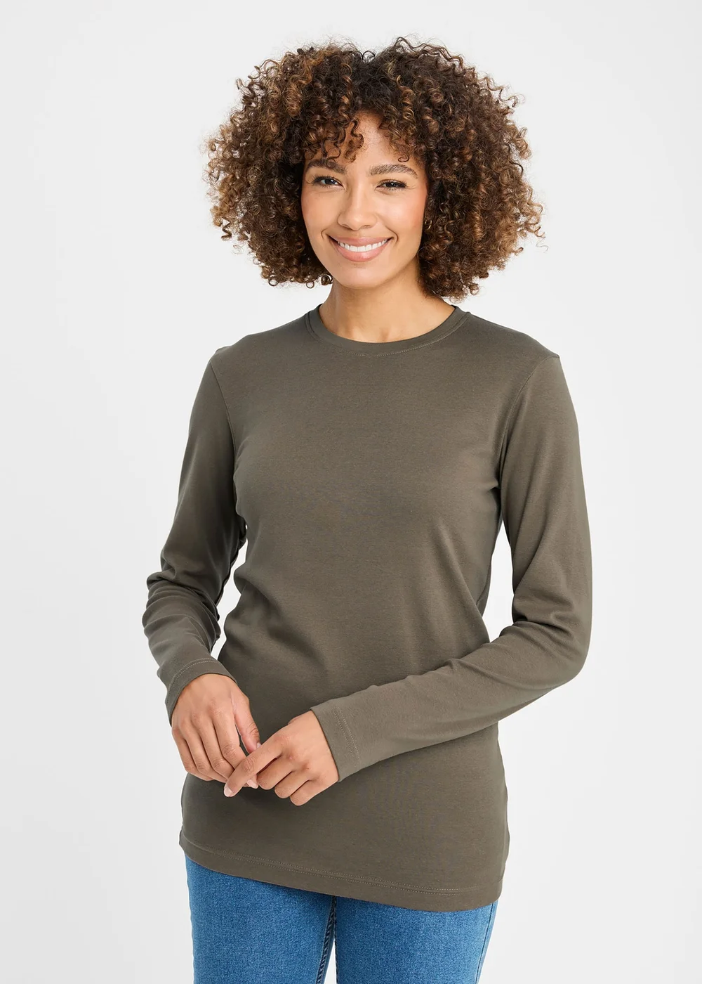 Cotton Traders Dark Forest Long Sleeve Crew Neck Base Layer Top - 4XL Image 1
