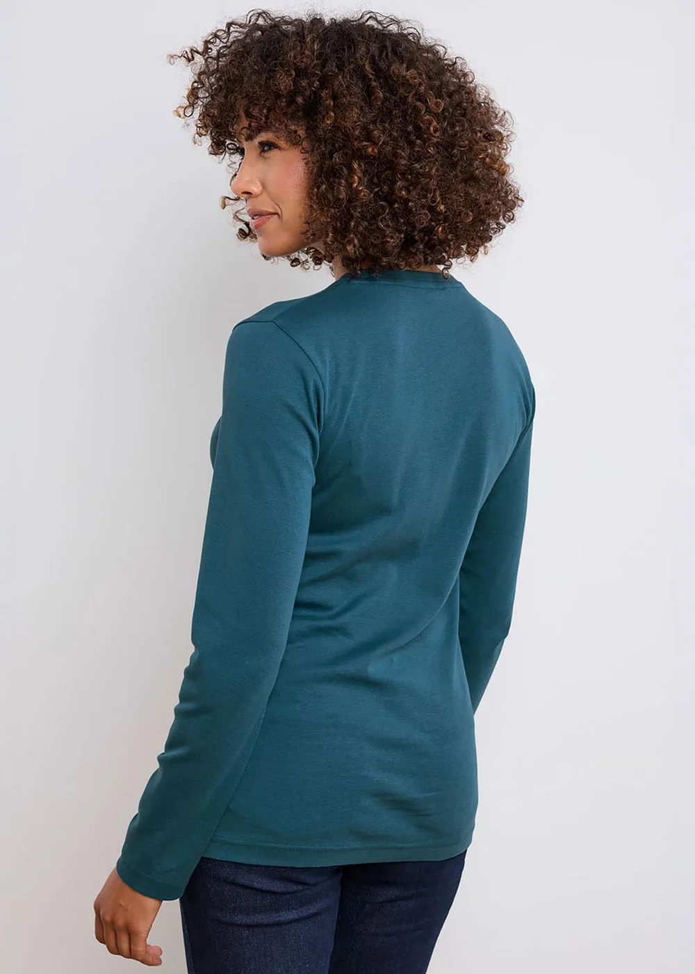 Cotton Traders Kingfisher Long Sleeve Crew Neck Base Layer Top - S Image 2