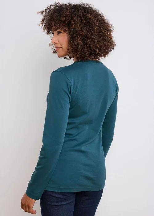 Cotton Traders Kingfisher Long Sleeve Crew Neck Base Layer Top - S Image 2