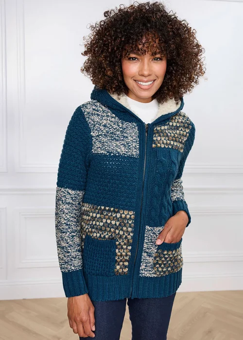 Cotton Traders Jade Hooded Knitted Zip Cardigan - 14 Image 2
