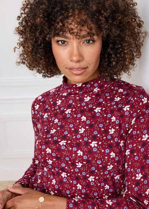 Cotton Traders Ruby Cosy Up Long Sleeve Print Turtleneck Top - 22 Image 4